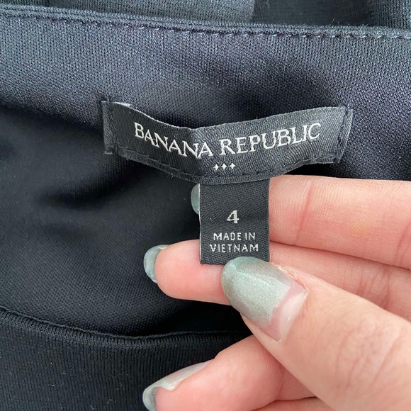 HOLIDAY PARTY NWT BANANA REPUBLIC LITTLE BLACK DRESS MIDI OPEN BACK CUT OUT - Picture 2 of 11